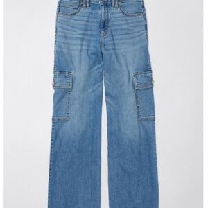 American Eagle Outfitters Blue Flare & Wide Leg Jeans